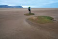 Raudasandur or red sandy beach in the westfjords of Iceland Royalty Free Stock Photo