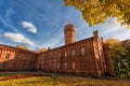 Raudone Castle, Lithuania, autumn scene Royalty Free Stock Photo