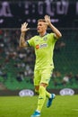 Raul Garcia of Getafe CF celebrates after scoring his team`s goal