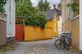 Street in the historic centre of Rauma town, UNESCO heritage, Finland