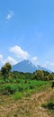 Raung mountain from far Royalty Free Stock Photo