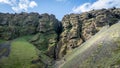 Rauofeldsgja ravine gorge in Snaefellsbaer, Iceland