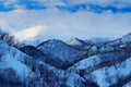 Rausu is mountain located in Menashi District, Nemuro Subprefecture, Hokkaido. Rausu harbour morning sunset during winter.