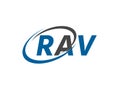 RAV initial letter logo design, vector template Royalty Free Stock Photo