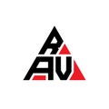 RAX triangle letter logo design with triangle shape. RAX triangle logo design monogram. RAX triangle vector logo template with red Royalty Free Stock Photo