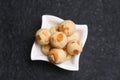 Rava Laddu, Rava Unda or Semolina Laddoo Indian sweet for Diwali Maharashtra India Royalty Free Stock Photo