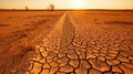 Ravaging Impacts of Climate Change. Cataclysmic Dryness Consumes the Terrestrial Landscape. Royalty Free Stock Photo