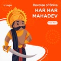 Banner design of devotee of shiva