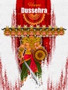 Ravana monster in Happy Dussehra background showing festival of India Royalty Free Stock Photo