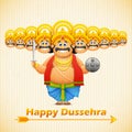 Ravana with ten heads for Dussehra