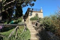 Ravello - Scorcio del Terrazzo dell`Infinito di Villa Cimbrone dal giardino