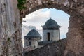 Ravello, a splendid village and tourist resort on the famous Amalfi Coast. View of the pedestrian street that descends to the sea