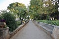 Ravello - Viale dell`Immenso a Villa Cimbrone verso la Terrazza dell`Infinito