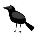 Raven cartoon bird icon