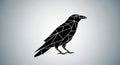 Of a raven Corvus corax constructed using interconnected black Royalty Free Stock Photo