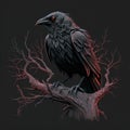 Raven in Gothic style Royalty Free Stock Photo