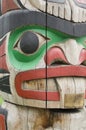 Raven Holding Totem Pole Above Son Of Indian Chief Above Beaver - Carver: Douglas Lafortune 1989. Cowichan Valley, Vancouver Royalty Free Stock Photo