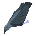 Raven icon isometric vector. Crow bird Royalty Free Stock Photo