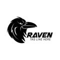 Raven logo design vector template