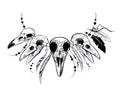 Raven Sugar Mexican Skull. Raven Skull