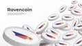 Ravencoin RVN cryptocurrency concept banner background Royalty Free Stock Photo