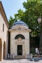 Dante Alighieri tomb hidden on the end of narrow italian street