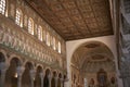 View of Santa Apollinare Nuovo basilica interior Royalty Free Stock Photo