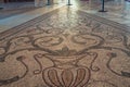 Ravenna, Italy 29 July 2019: An awesome mosaic as floor in Basicila of San Vitale