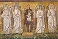 Ravenna, Italy - 7 july 2016 - Basilica of San Vitale mosaics Royalty Free Stock Photo