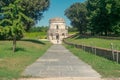 Ravenna, Italy 29 July 2019: The Mausoleum of Theodoric during a sunny summer day Royalty Free Stock Photo