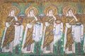 Ravenna, Italy - 7 july 2016 - Mosaics Byzantines Royalty Free Stock Photo