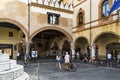 Piazza del Popolo is the mainl square of the Ravenna city, Italy. Evening Royalty Free Stock Photo