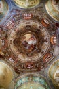 Rich decorated ceiling of the Basilica di San Vitale in Ravenna, Italy. Royalty Free Stock Photo