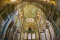 Rich decorated walls and ceiling of the Basilica di San Vitale in Ravenna, Italy. Royalty Free Stock Photo