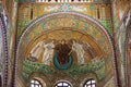 Rich decorated walls and ceiling of the Basilica di San Vitale in Ravenna, Italy. Royalty Free Stock Photo