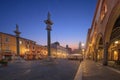 Ravenna, Italy at Piazza del Popolo with the Venetian Columns Royalty Free Stock Photo