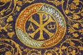 Ancient christian symbol in Mausoleum of Galla Placidia of Ravenna