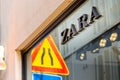light is enlightening ZARA logo on storefront
