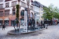 Ravensburg, Germany. Unusual fountain on MarienPlatz