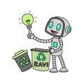 Ravi the Recycling Robot Clever Design