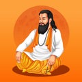 illustration of Guru Ravidas Jayanti poster template. Poet, saint, and philosopher of India