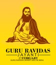 Guru ravidas jayanti poster, ravidas jayanti poster,sunt ravidas, saadhu.