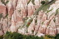 Ravine in a geological reserve. Rapa Rosie, Romania Royalty Free Stock Photo