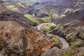 Ravine and river flowing from KerlingarfjÃÂ¶ll, Iceland