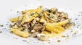 Ravioli with clams. Italian regional food. Gourmet restaurant f