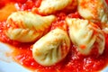 Ravioli, dumplings. Italian pasta Royalty Free Stock Photo