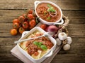 Ravioli with ragout sauce