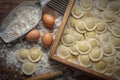 Ingredients to make Raviolis