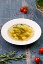 Ravioli soup Royalty Free Stock Photo