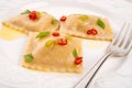 Ravioli with spicy butternut pumpkin filling